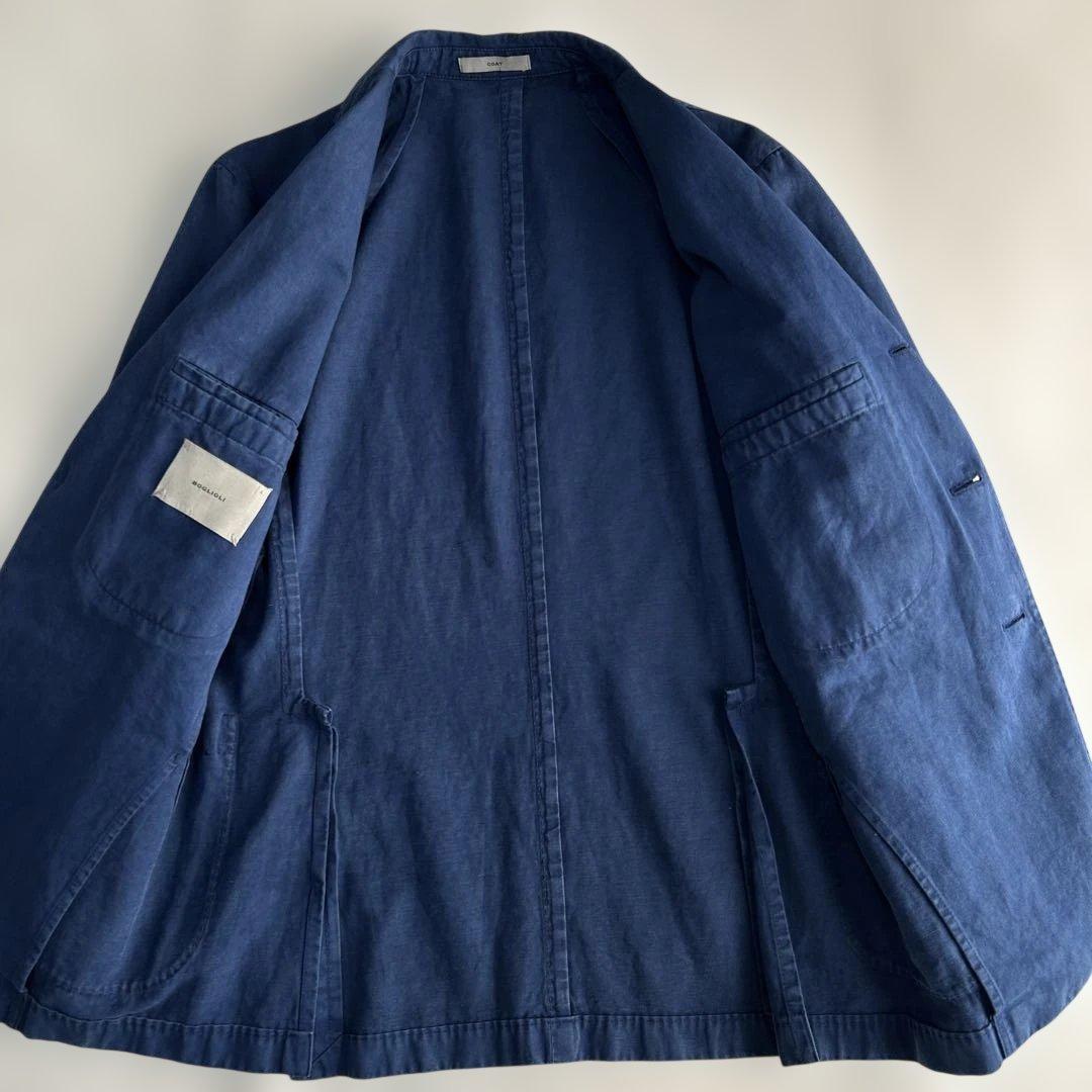 美品 ボリオリ COAT コットン リネン アンコン ジャケット46 イタリア製