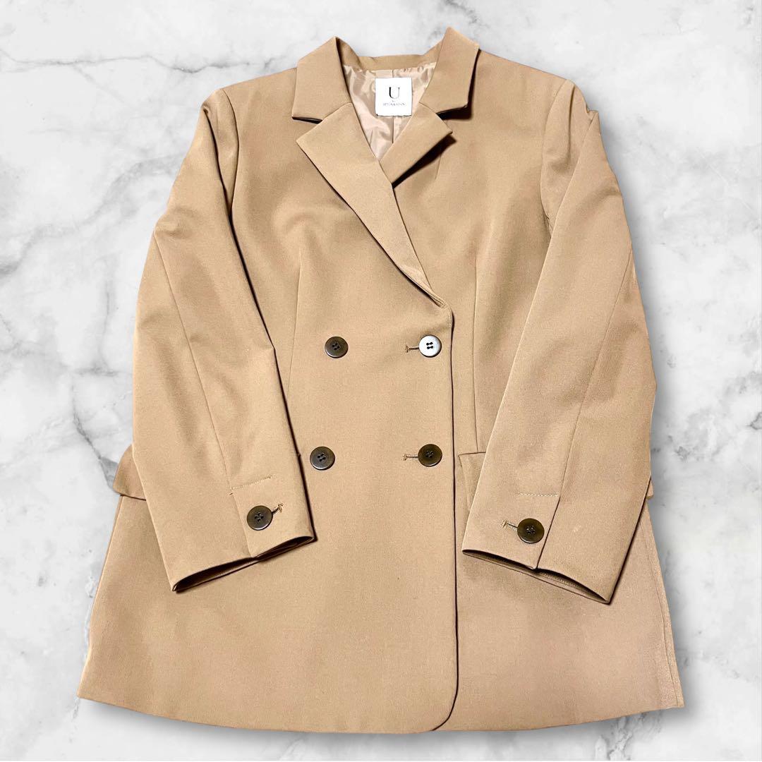 【美品】SPICK&SPAN ベージュ ダブルブレスト ジャケット 38