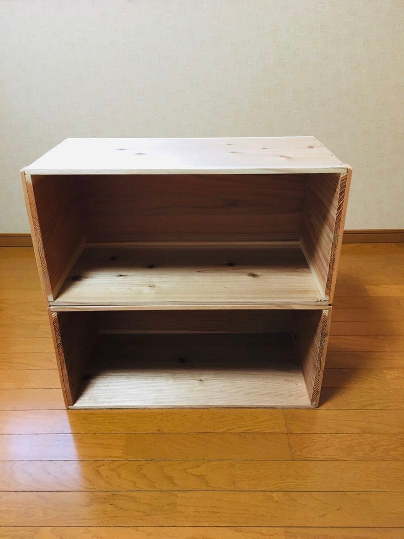 【新品】 青森 りんご箱 プレーナー仕上げ　木箱 木製 杉 4箱セット