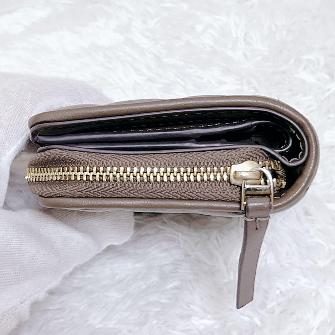 美品 Tory Burch キラ キルティング 折り財布 ミニ ウォレット