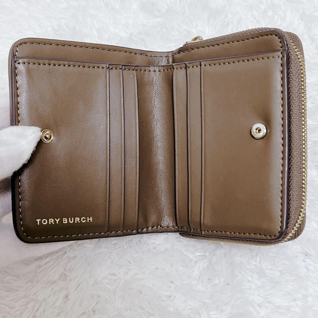 美品 Tory Burch キラ キルティング 折り財布 ミニ ウォレット
