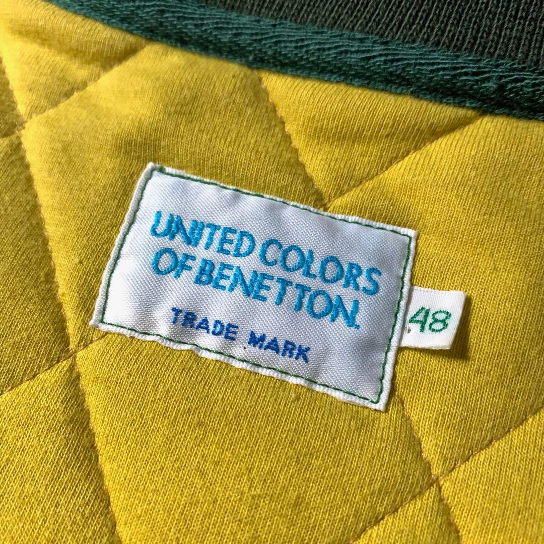90s〜 BENETTON 短丈 スウェット キルティング ボンバージャケット