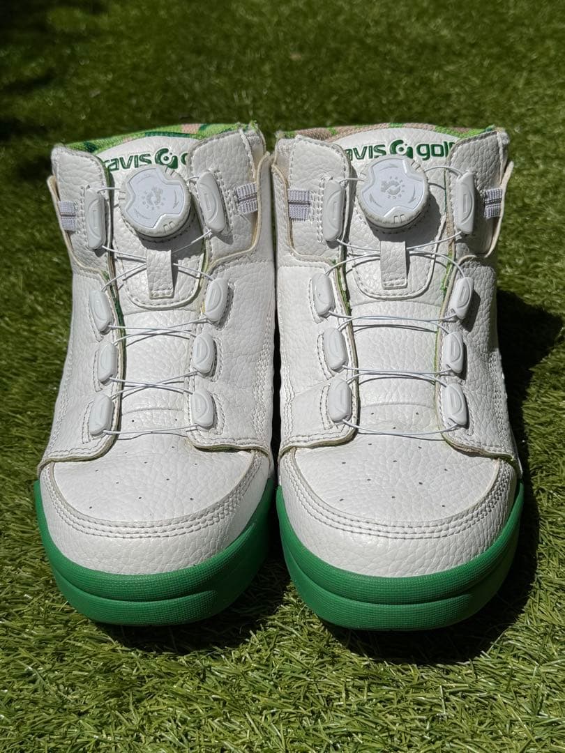 gravis golf ゴルフシューズ ホワイト/グリーン 23cm
