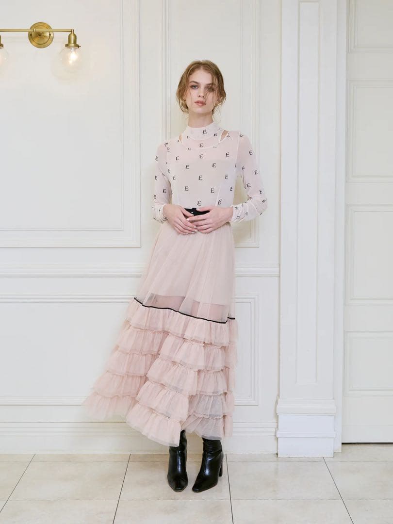 eimy istoire チュールティアードレイヤードスカート