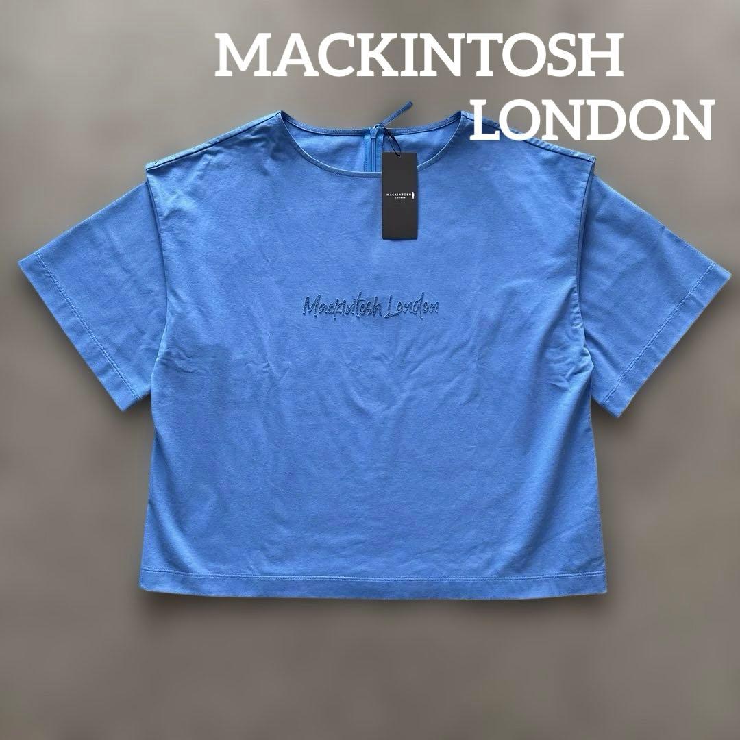 ★新品・未使用　マッキントッシュロンドン　ベア天竺レディース半袖Tシャツ　ブルー