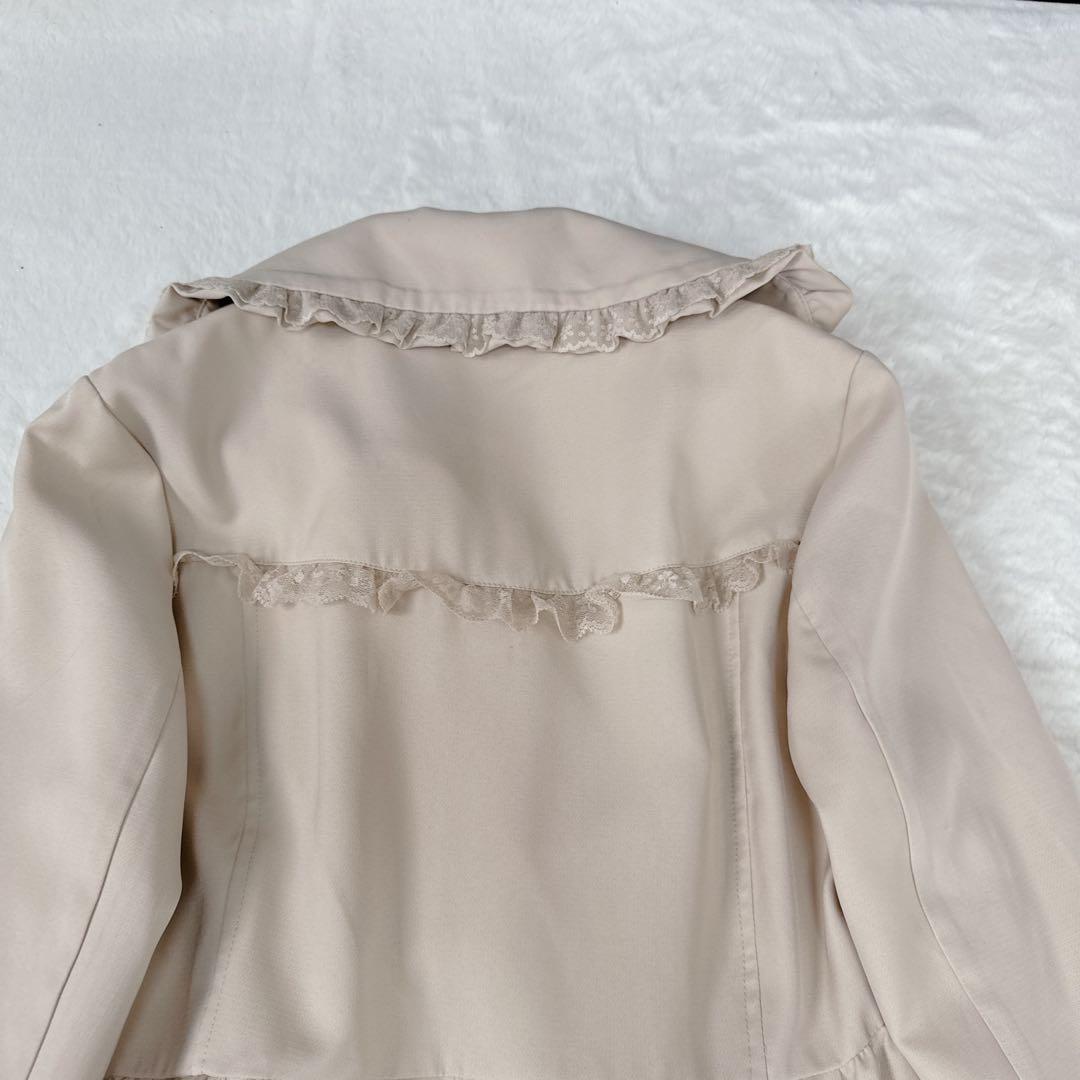 【美品】リズリサ トレンチコート フリル レース フレア ベージュ y2k 00