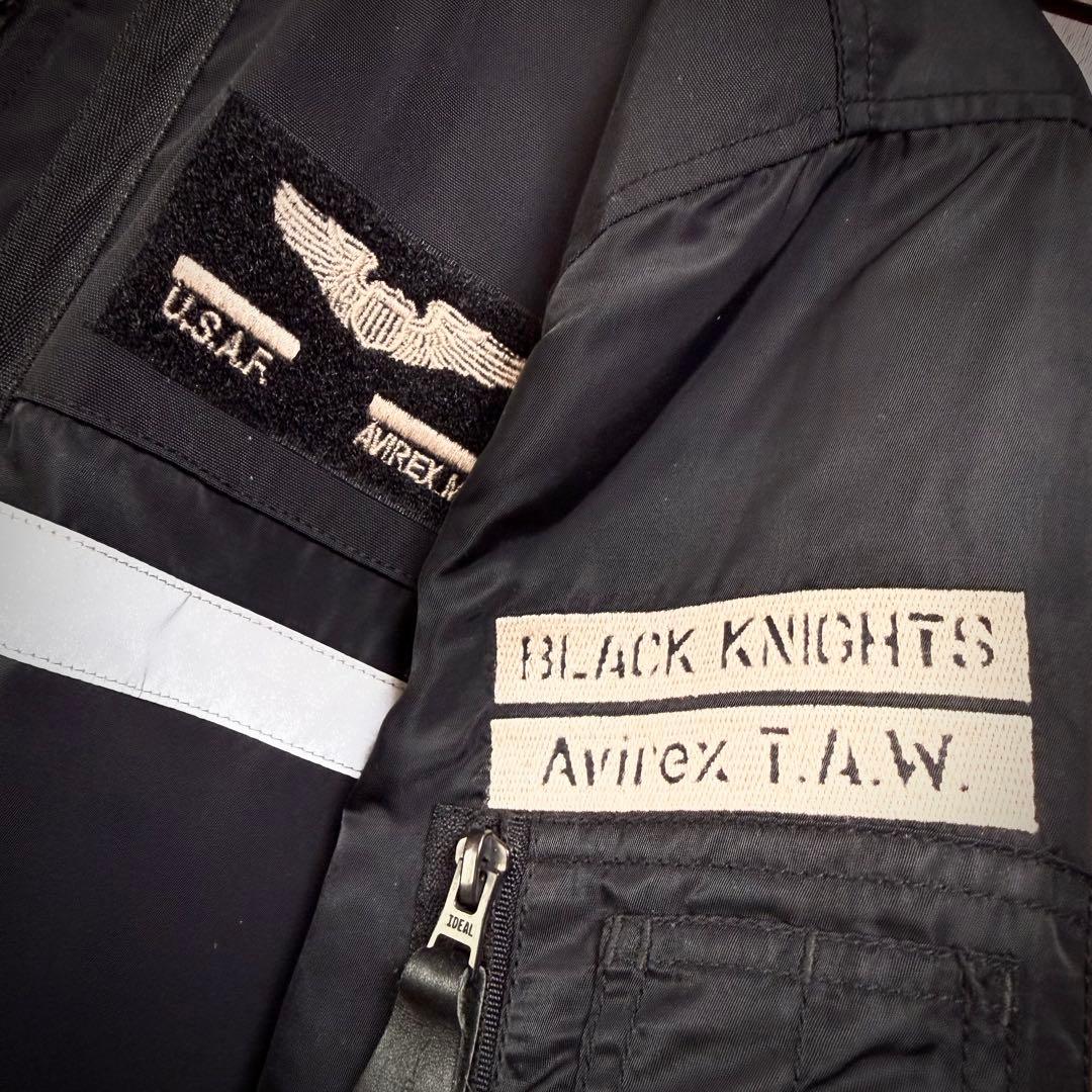 AVIREX MA-1 BLACK KNIGHTS ジャケット L 極美品