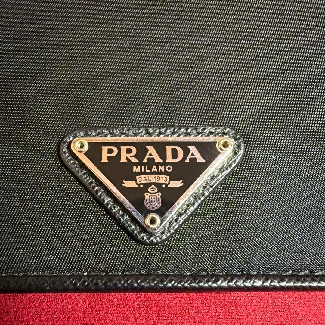 PRADA プラダ 財布 ブラック TESSUTO 二つ折り財布 ナイロン