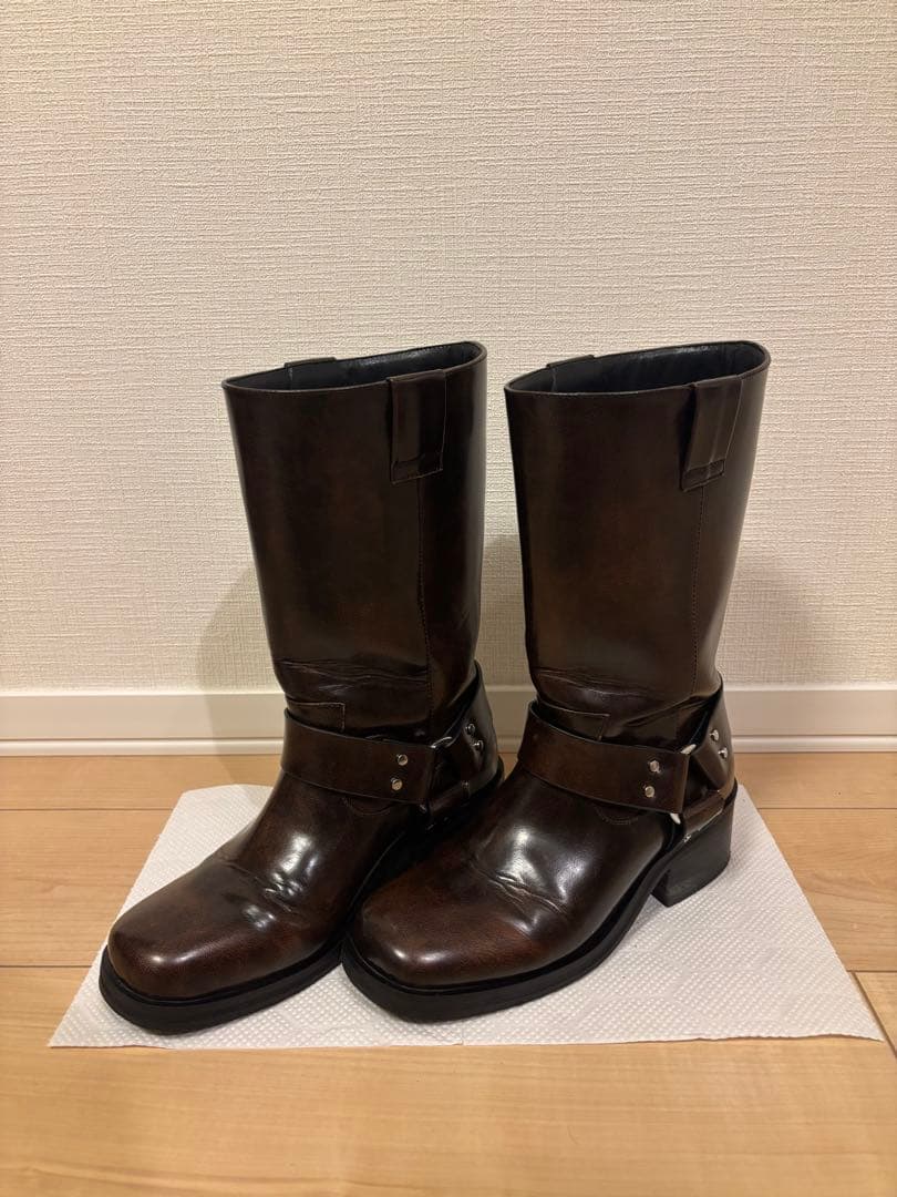 moussy Buckleブーツ　ブラウン　エンジニアブーツ　Mサイズ