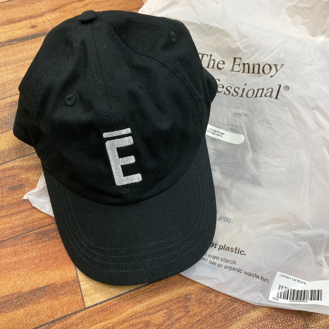 新品 ENNOY COTTON Ē CAP BLACK キャップ エンノイ。。