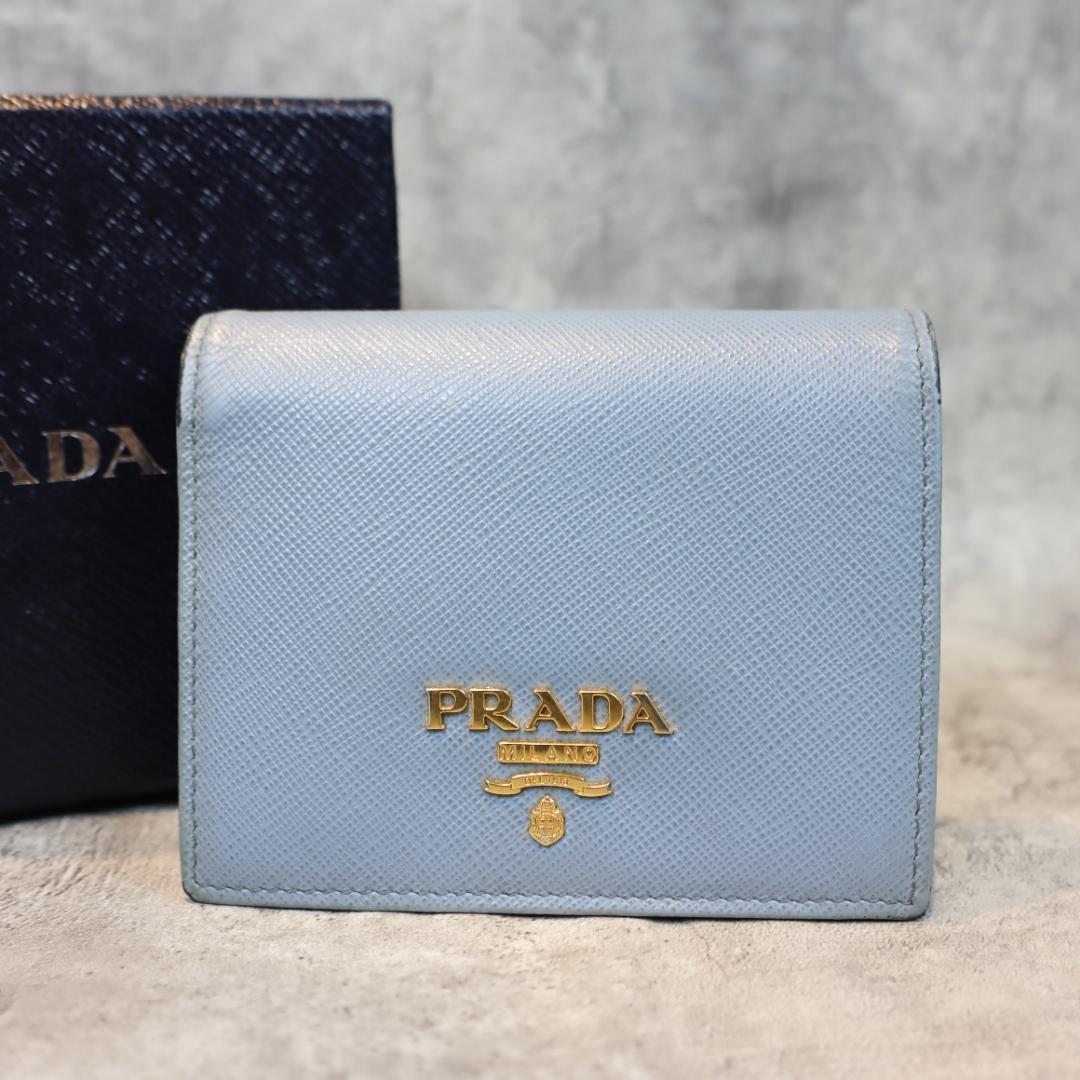 PRADA プラダ サフィアーノレザー 二つ折り財布 箱・ギャランティカード付き
