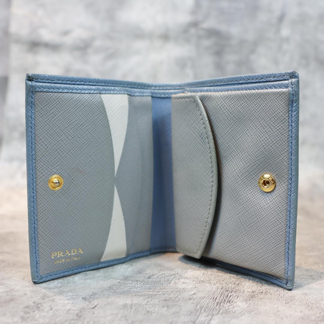 PRADA プラダ サフィアーノレザー 二つ折り財布 箱・ギャランティカード付き