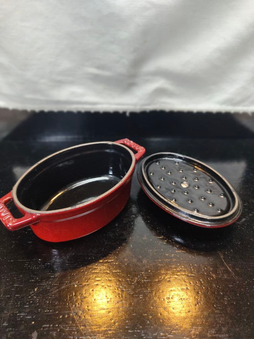 Staub ピコ・ココット 11cm鍋 3個セット ワインレッド