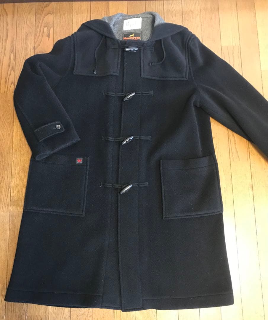 PAPAS【Moorbrook 生地】パパス ダッフル コート 黒　L