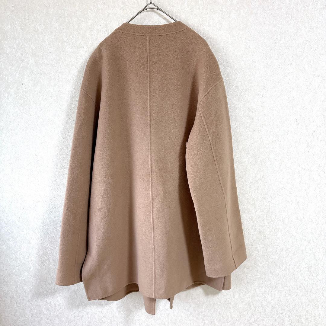 み*り様 スピックアンドスパン ノーカラーリバーコート 36 ベージュ 21AW