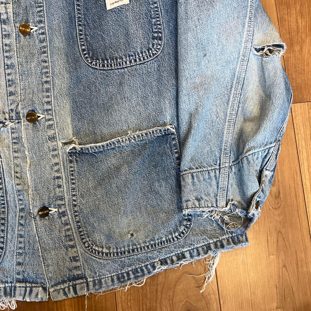 【80s 襤褸】Carhartt デニムカバーオール チョアコート