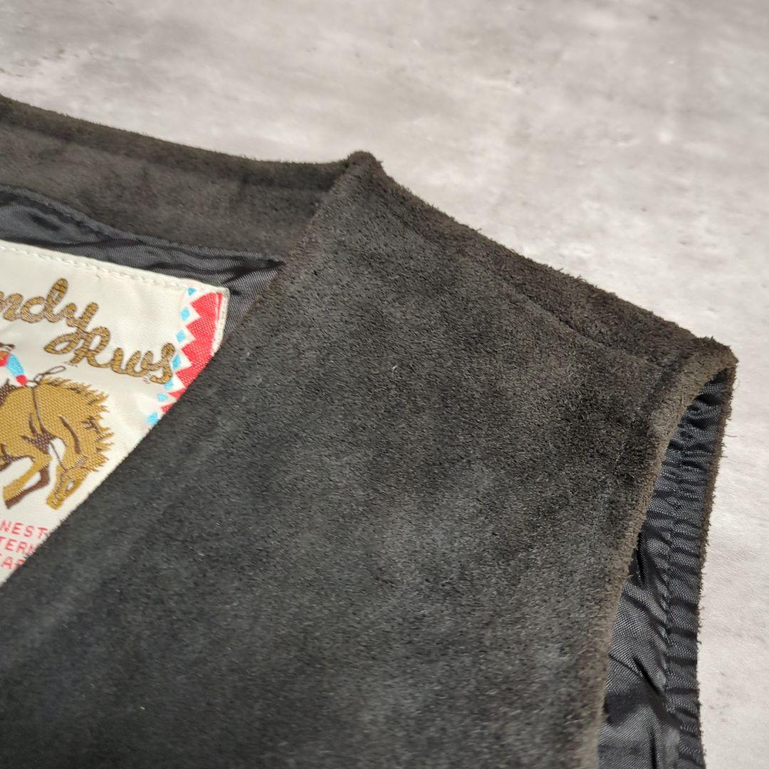 【90s_vintage】オルテガチマヨ両面刺繍SuedeVest old古着