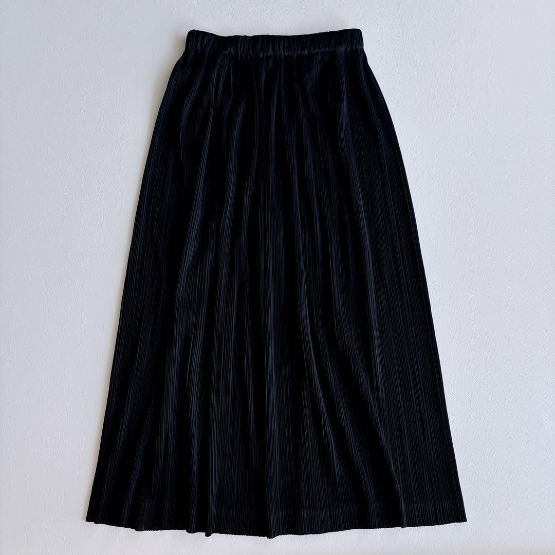 極美品✨ ISSEY MIYAKE イッセイミヤケ　フレアスカート　プリーツ　黒