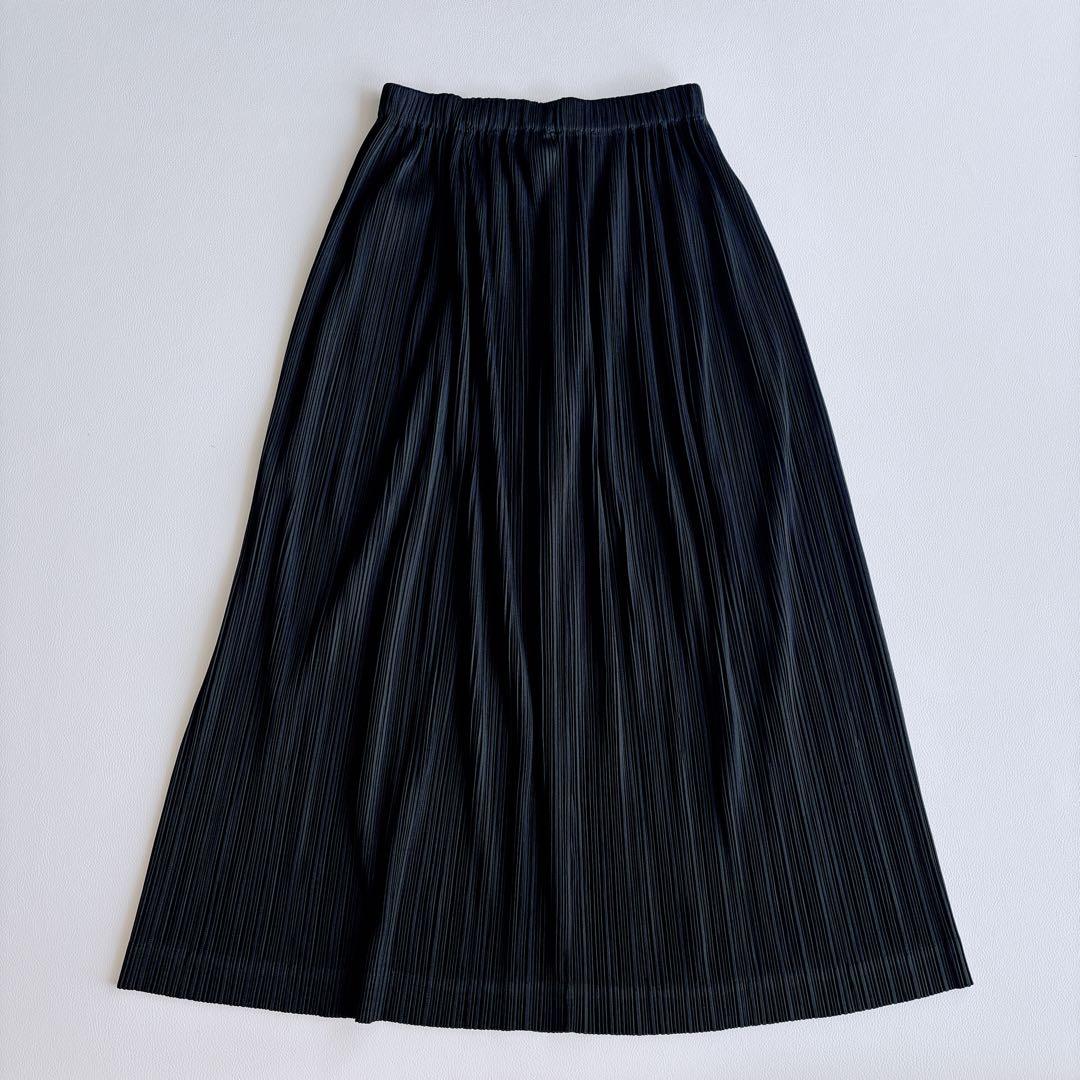 極美品✨ ISSEY MIYAKE イッセイミヤケ　フレアスカート　プリーツ　黒