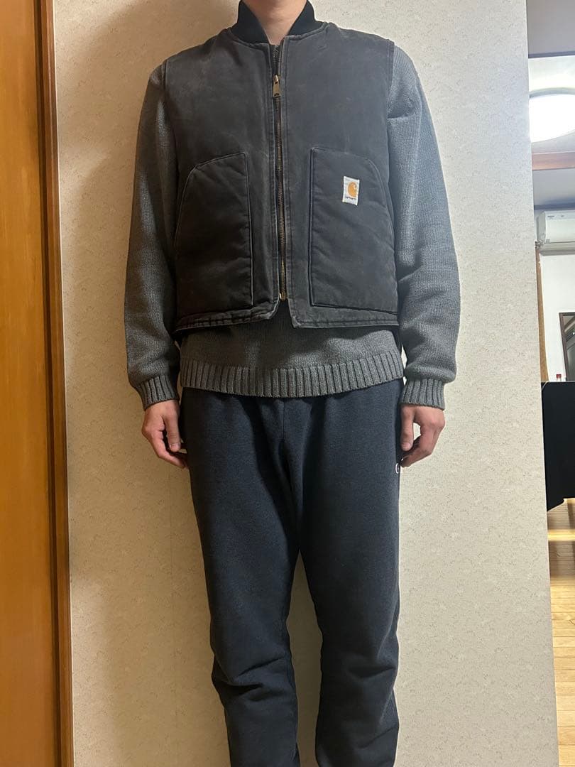 【carhartt 】ダックベスト　星タグ　usa製　u01blk