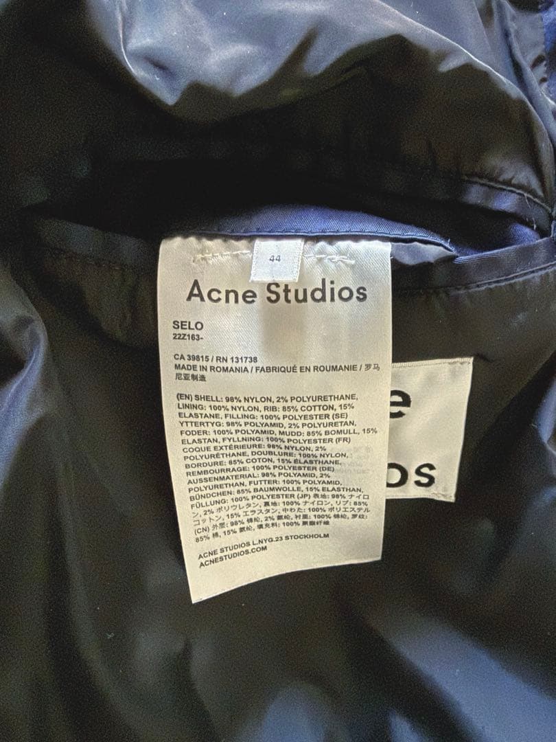 Acne Studios MA-1タイプ　ボンバージャケット 　ネイビー