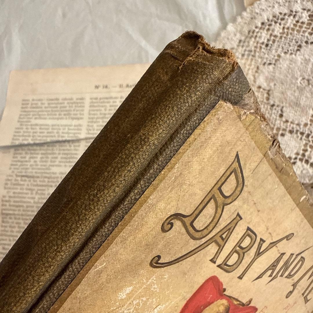 稀少1892年アンティーク愛らしい絵本ヴィクトリアン洋書ジャンクジャーナル古書