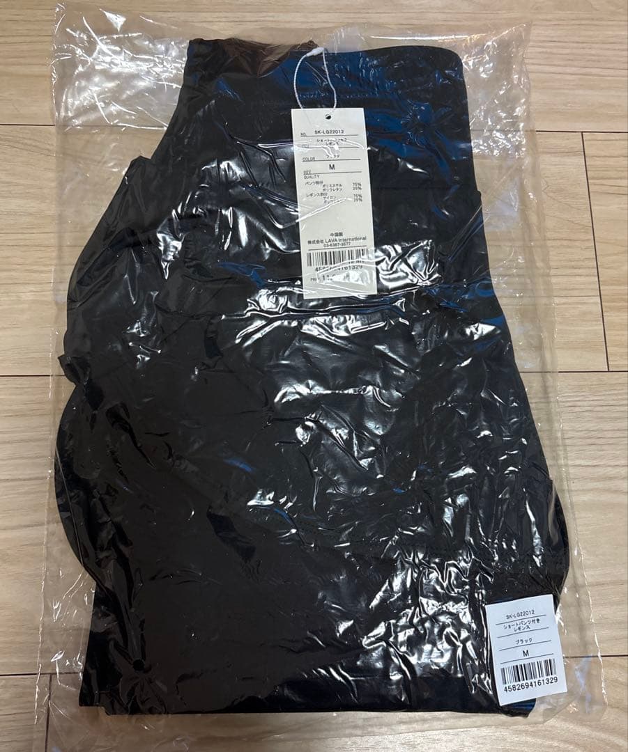 【新品未使用】【SUKALA】ショートパンツ付きレギンス(M/ブラック)