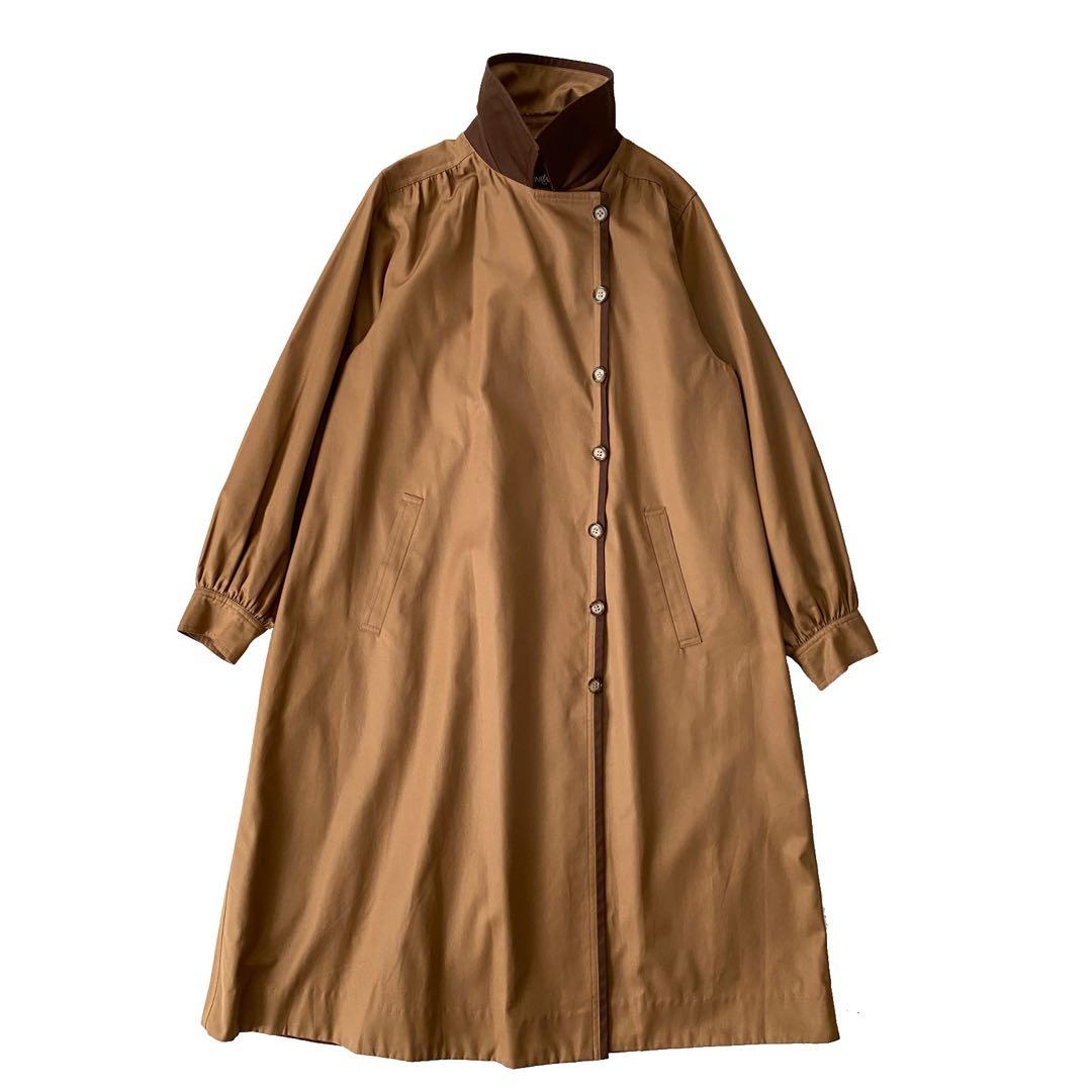 美品 OLD イヴサンローラン コットン コート 11 ブラウン 90s YSL