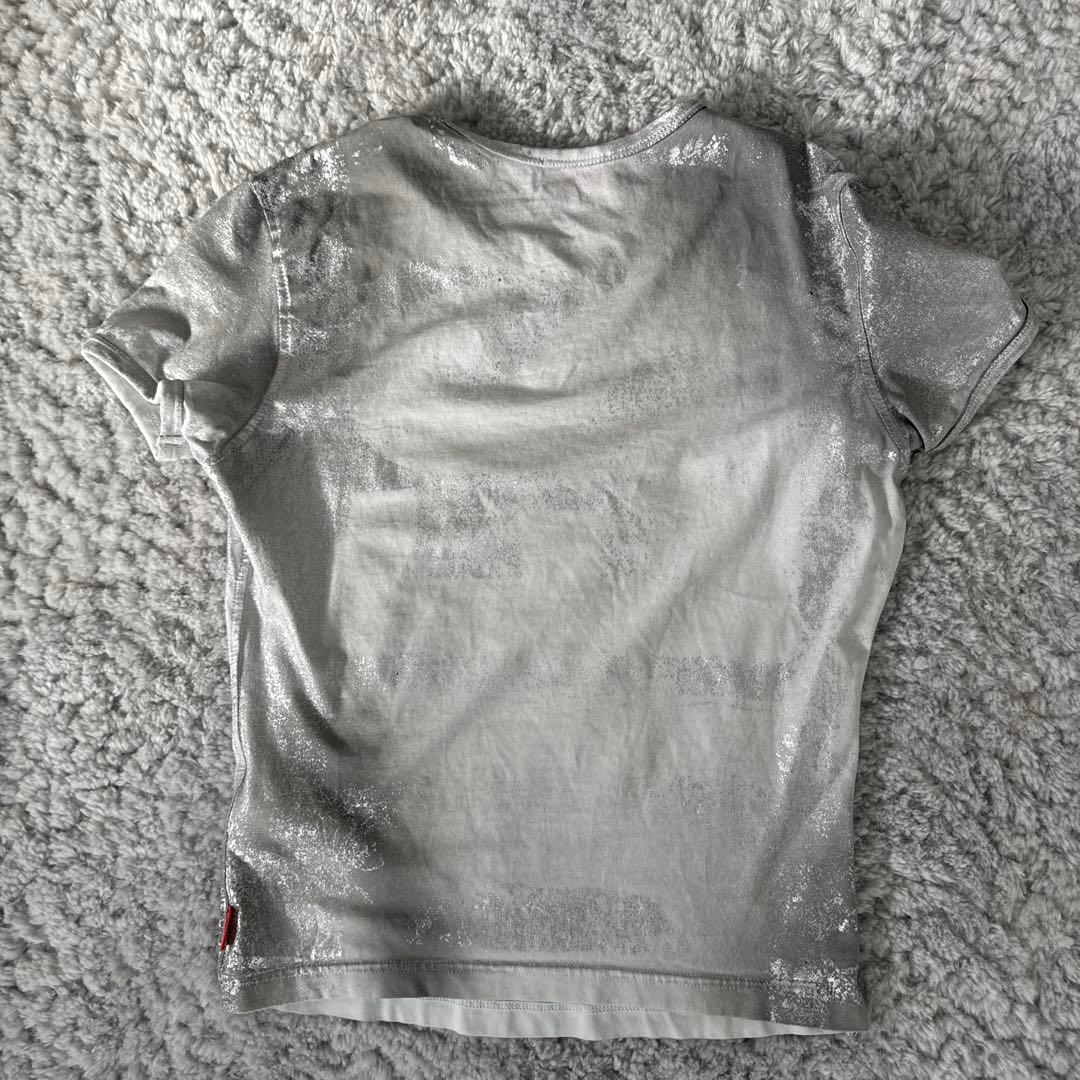 未使用　DIESEL シルバープリント半袖Tシャツ