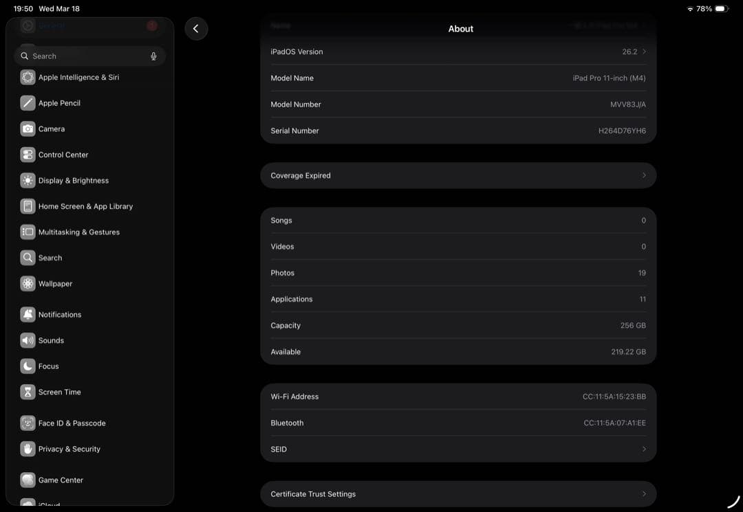 iPad本体 11inchM4iPad Pro256Gb+MagicKeyboad