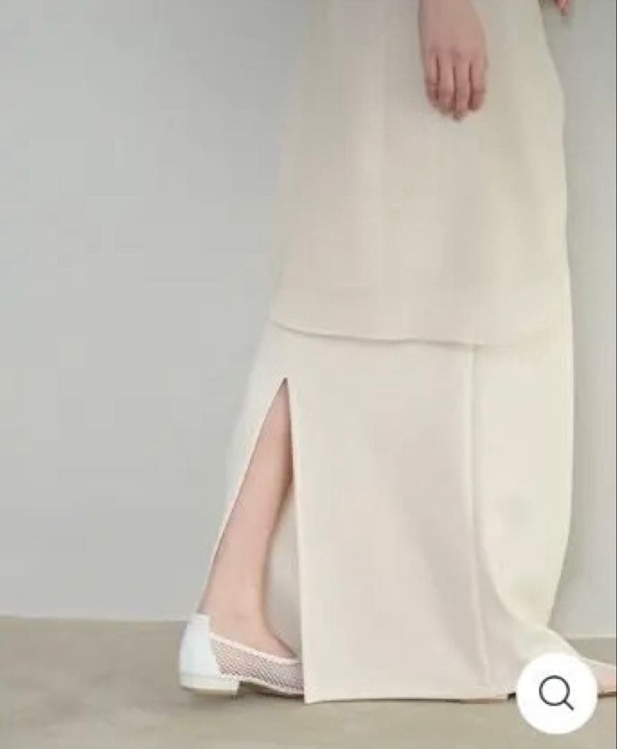 スカート enof jersey long skirt ecru 01