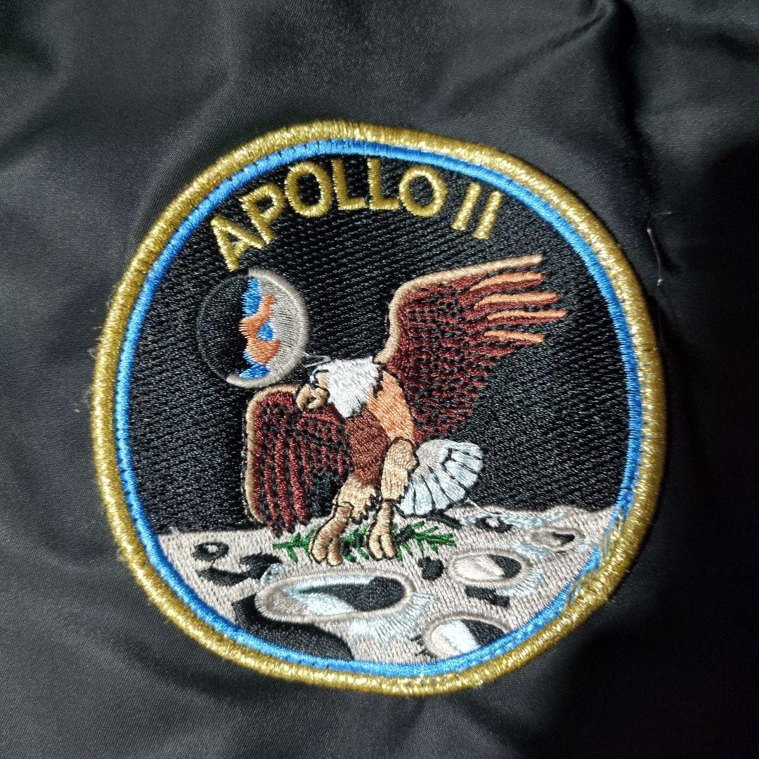 ALPHA ＭＡ１NASA APOLLO ワッペン　刺繍　BLACK