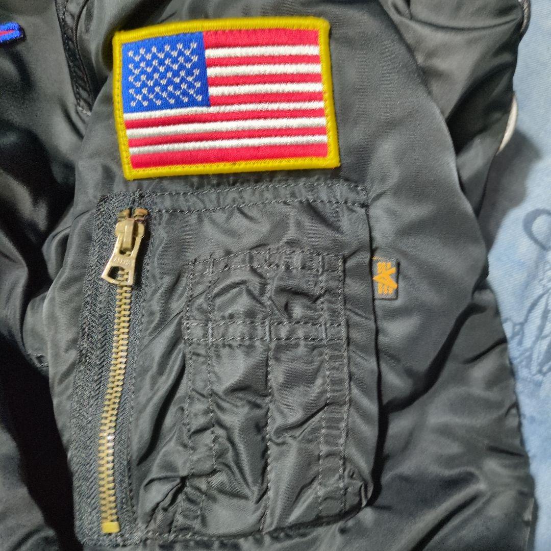 ALPHA ＭＡ１NASA APOLLO ワッペン　刺繍　BLACK