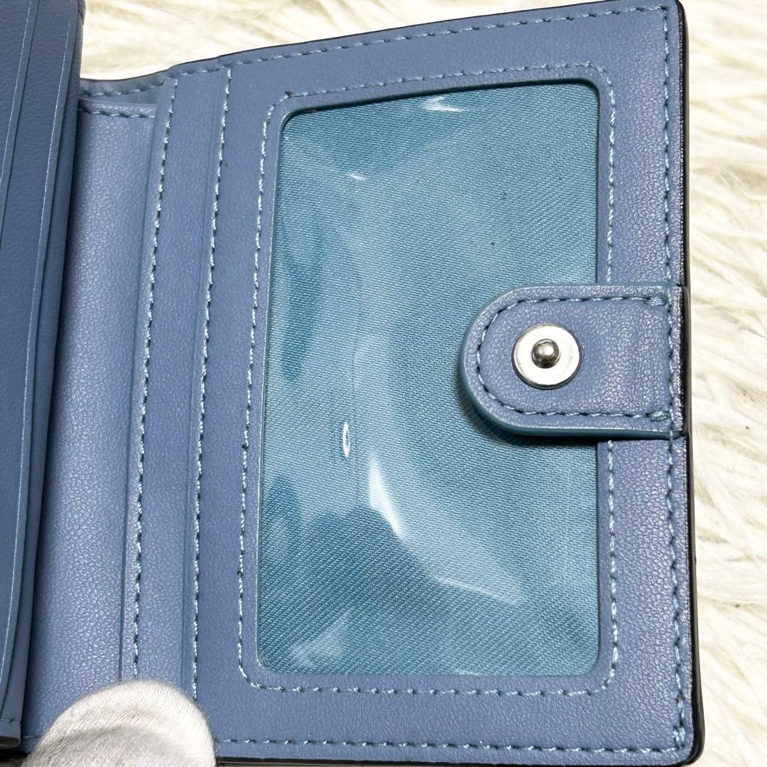 ✨美品✨COACHシグネチャー 二つ折り財布 ハッピードック レザー ブラック