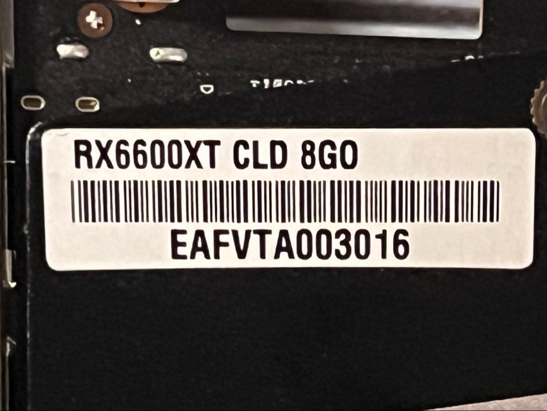 ASRock RX6600XT Challenger 8GB 外箱付・動作良好