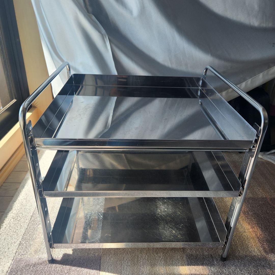 シンク下収納 スライドラック 棚3段 幅50cm キッチンラック [川口工器]