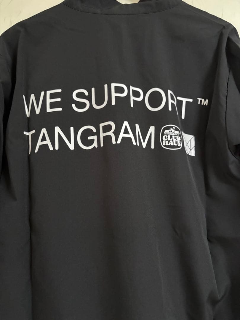 Clubhaus タングラム　ブラック ジップアップシャツ