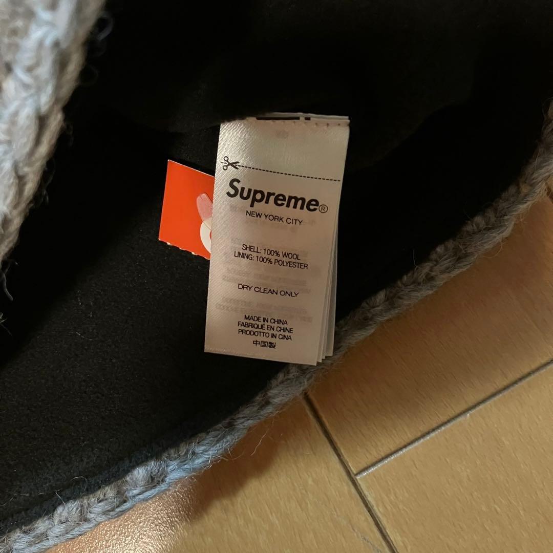 Supreme Crochet Beanie ビーニー グレー