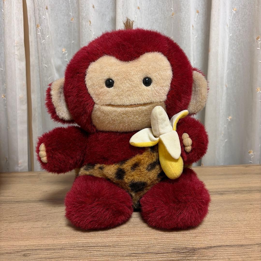 【アキ】美品 セキグチ バナナンちーたん ぬいぐるみ 昭和レトロ 大サイズ