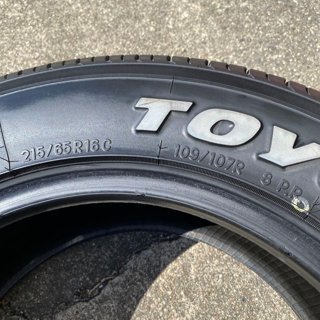 ◇中古溝有りホワイトレター215/65R16LT 1本　ハイエース、キャラバン