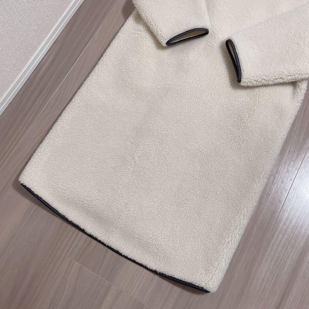 【美品】AKTE ボアロングコートパイピングコート アクテ Fサイズ