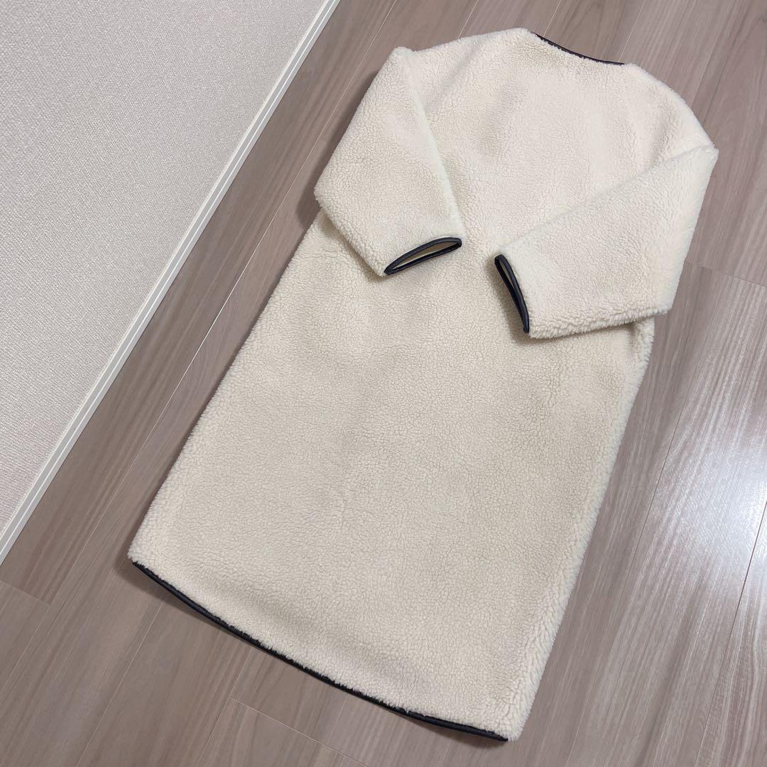 【美品】AKTE ボアロングコートパイピングコート アクテ Fサイズ