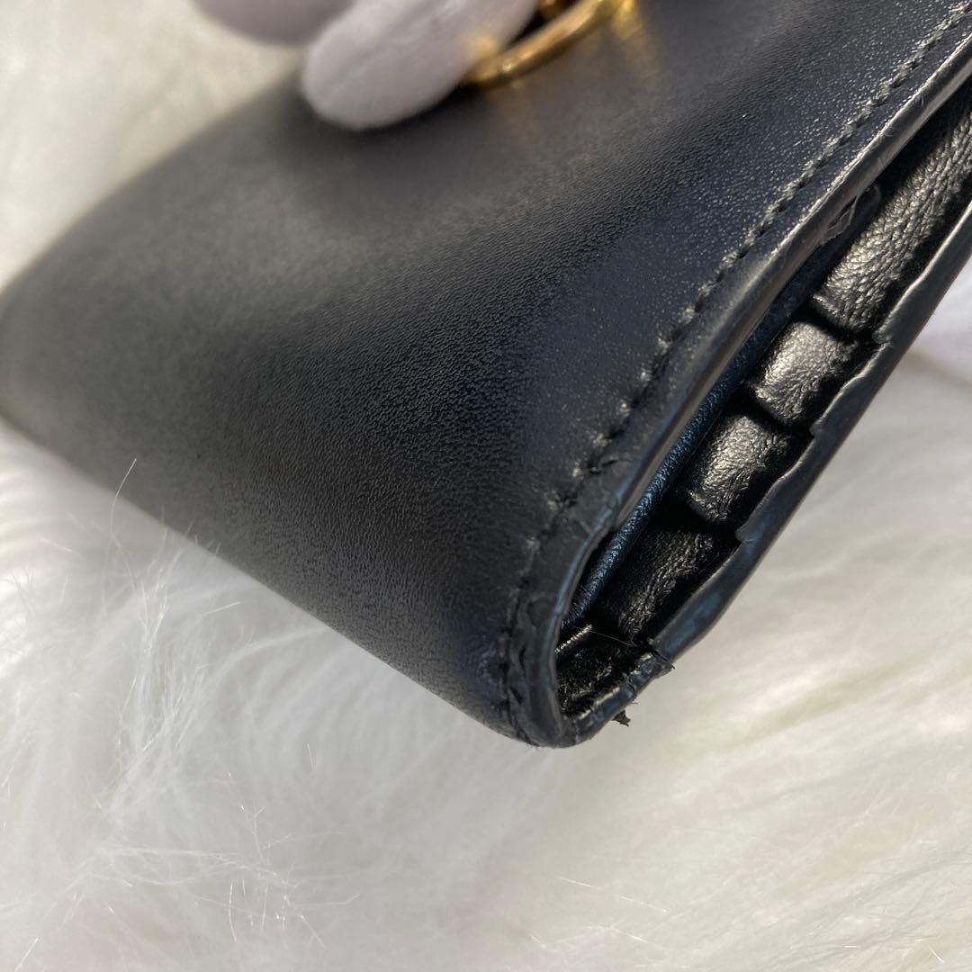 【美品】FENDI フェンディ エフイズ 二つ折り財布 黒
