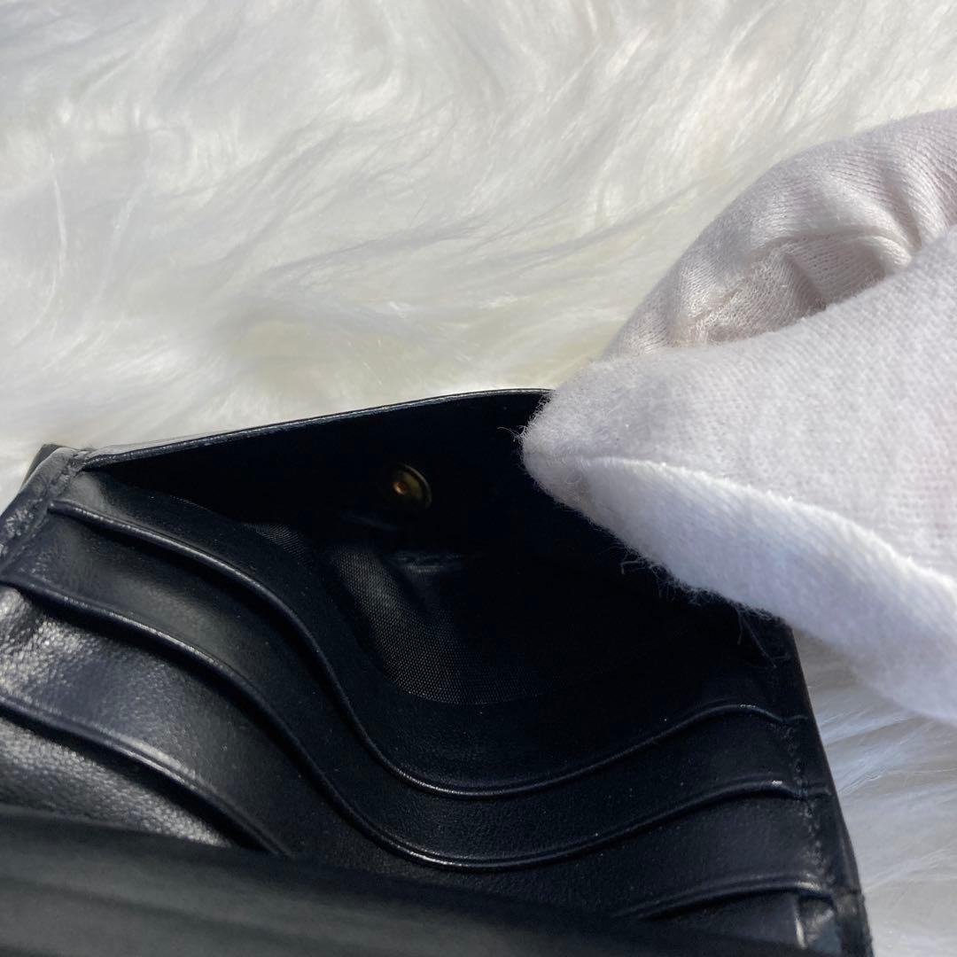 【美品】FENDI フェンディ エフイズ 二つ折り財布 黒