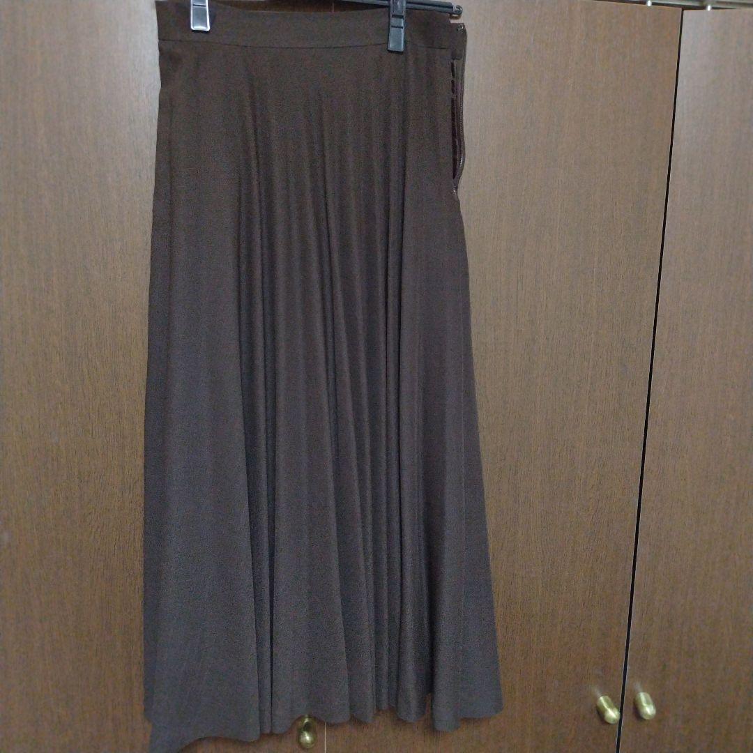 現行品　ANAYI　リネンライクボイルプリーツスカート