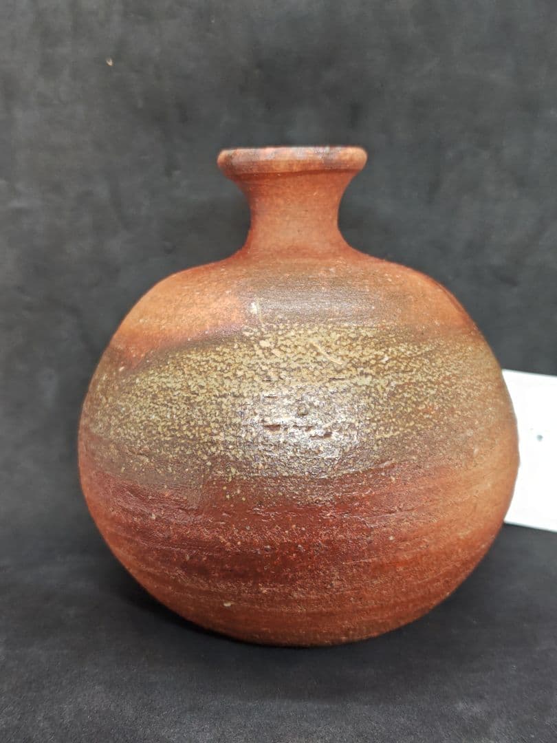 備前焼作家、永末隆平作備前独酌徳利(1号5勺、共箱入)