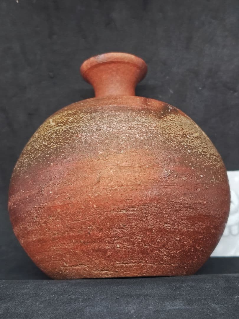 備前焼作家、永末隆平作備前独酌徳利(1号5勺、共箱入)