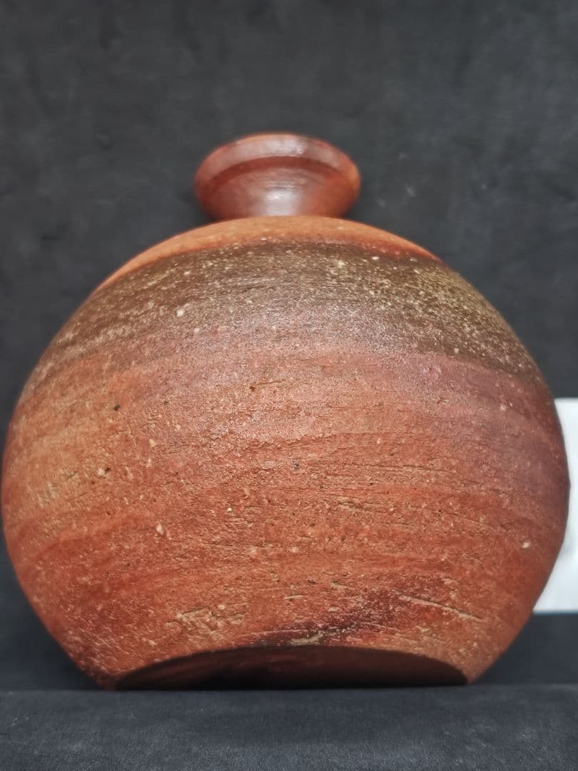 備前焼作家、永末隆平作備前独酌徳利(1号5勺、共箱入)