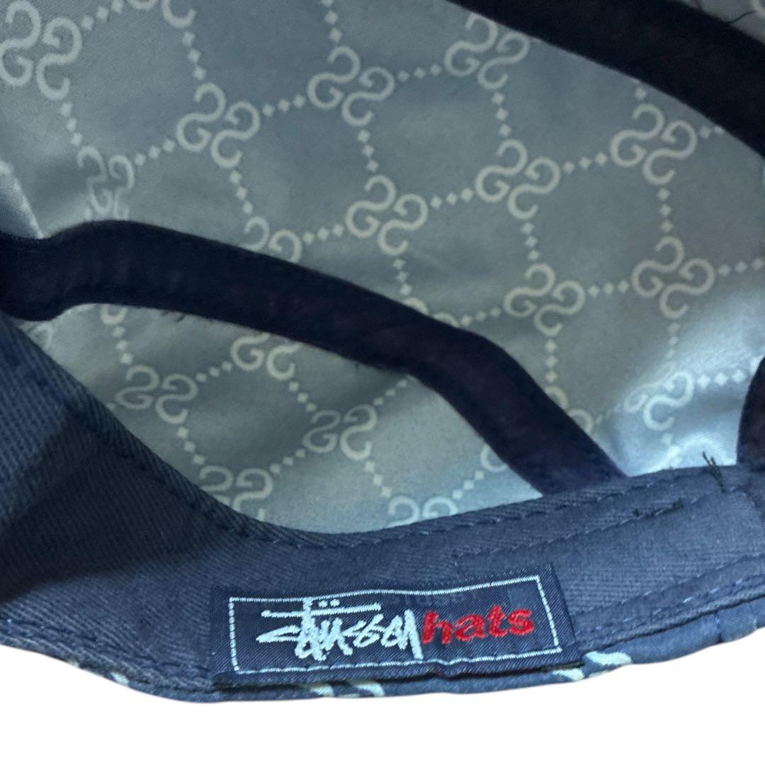 old stussy 紺タグ 90s キャップ　 モノグラム　S Sリンク