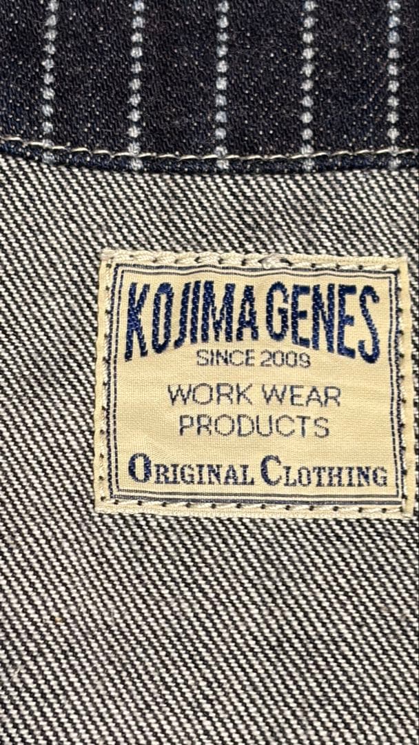 児島ジーンズ　KOJIMA GENES ストライプデニム ベスト　Mサイズ